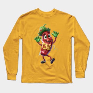 Cute Cartoon Chili Long Sleeve T-Shirt